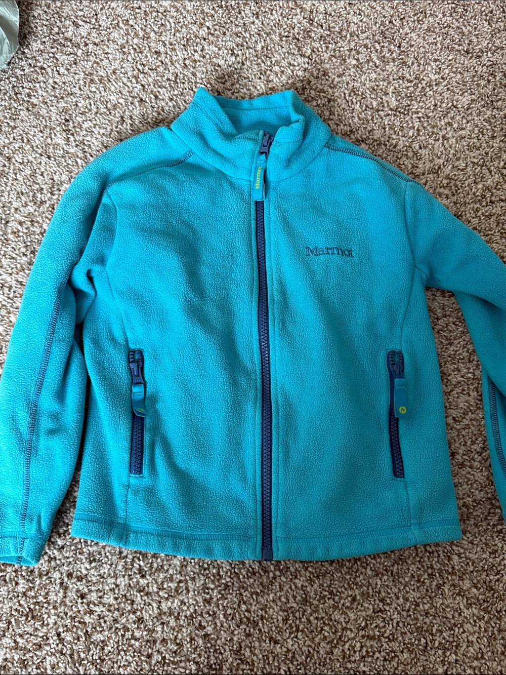 Marmot Teal Full-Zip Kids Fleece Jacket